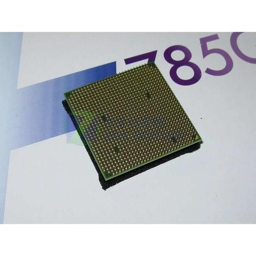 Detailed view of computer CPU pins and socket installation