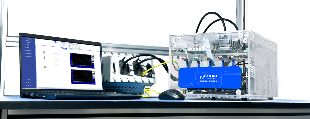 Retro PC setup with performance in use