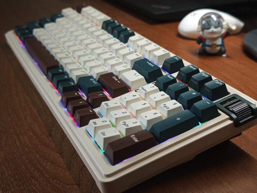 Stylish tech setup with mechanical keyboard