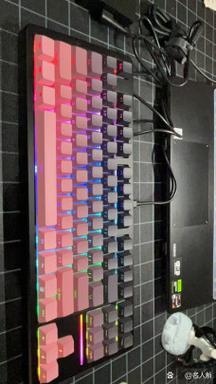 Close-up of thin laptop-style keyboard layout