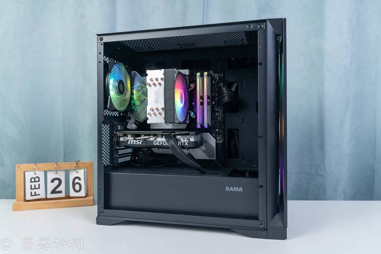 Compact desktop computer case with RGB