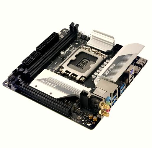 Motherboard heatsink and cooling fins close-up