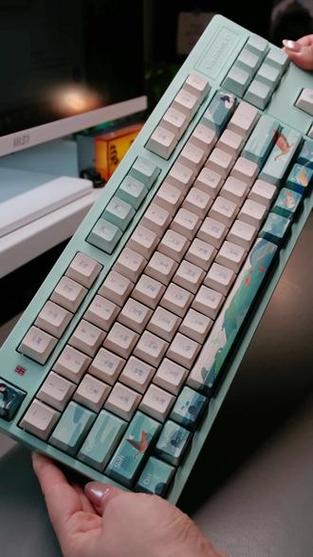 Premium mechanical keyboard on stylish desk