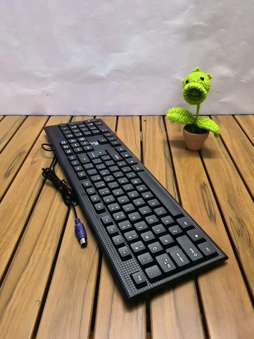 Computer setup with keyboard showing low power usage