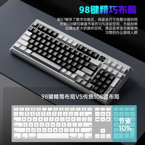 Computer keyboard with blue lights detail