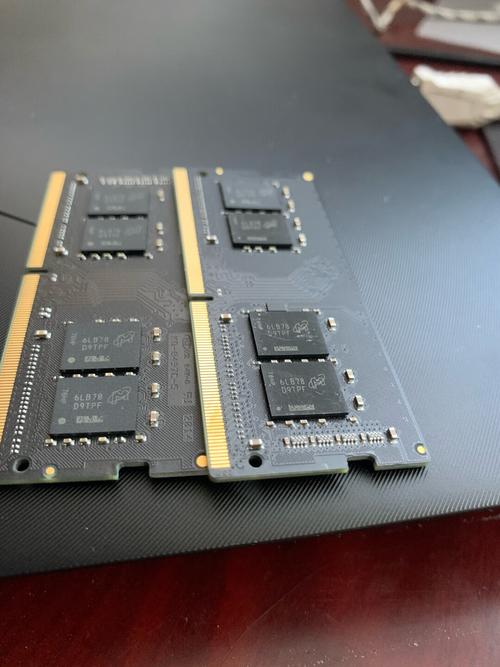 Detailed view of computer RAM stick