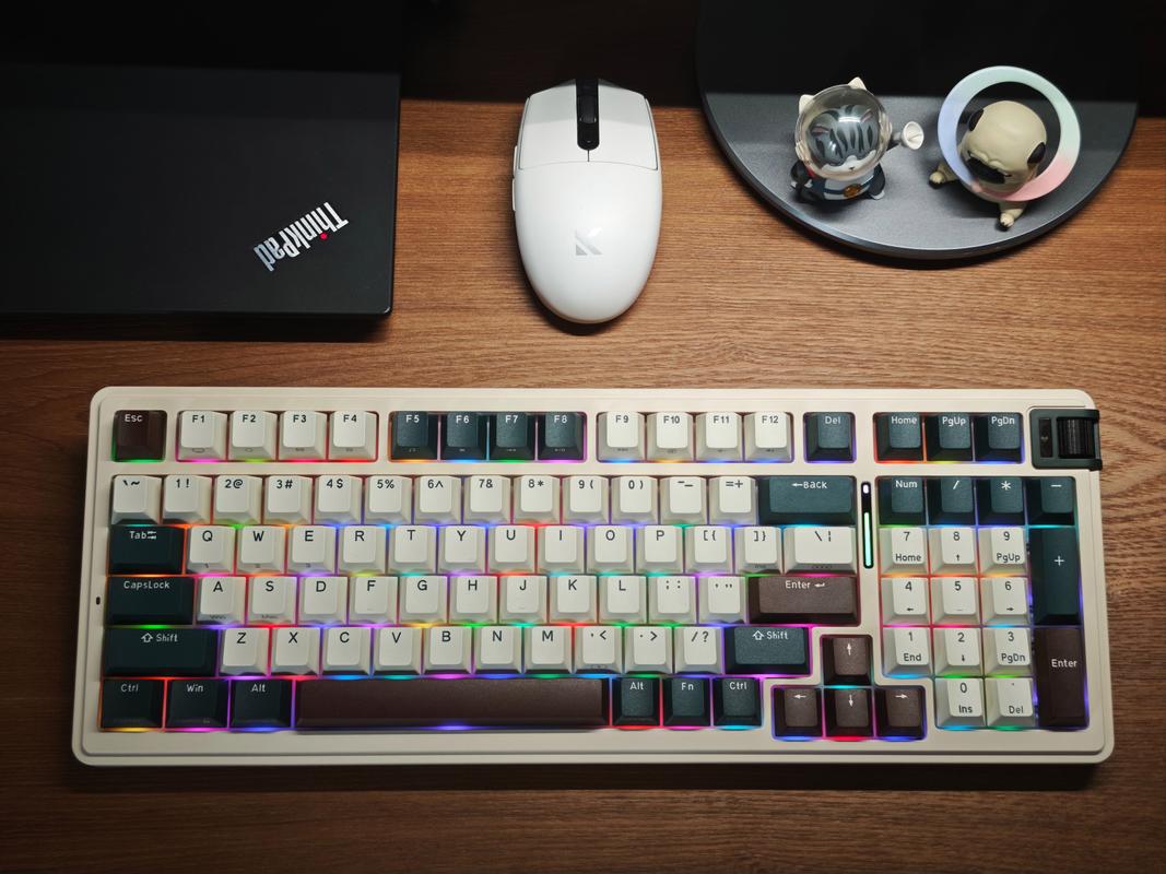 Wireless mechanical keyboard with battery indicators