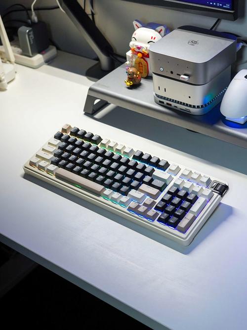 Gamer typing on RGB mechanical keyboard in action