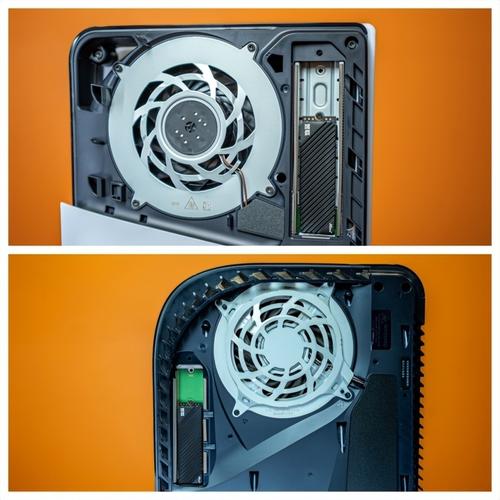 Motherboard with CPU cooler and M.2 SSD installed