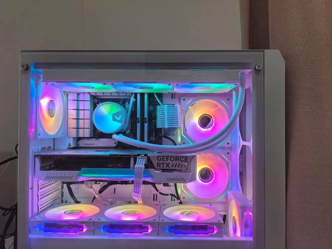 Black PC cooling system in operation