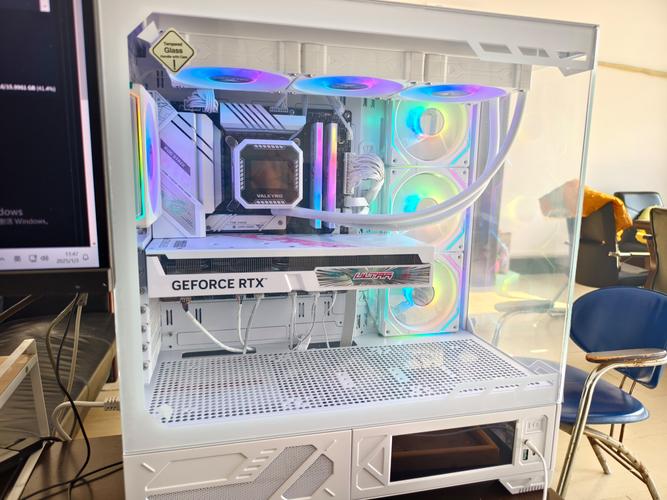 Triple fan AIO liquid cooler on display