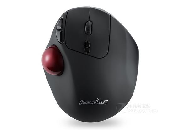 Professional working with trackball mouse
