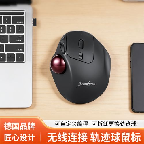 User operating ergonomic trackball mouse