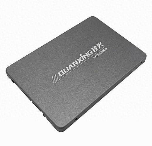 Internal view of computer storage drive installation