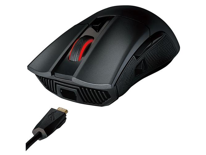 黑色RGB游戏鼠标侧面设计