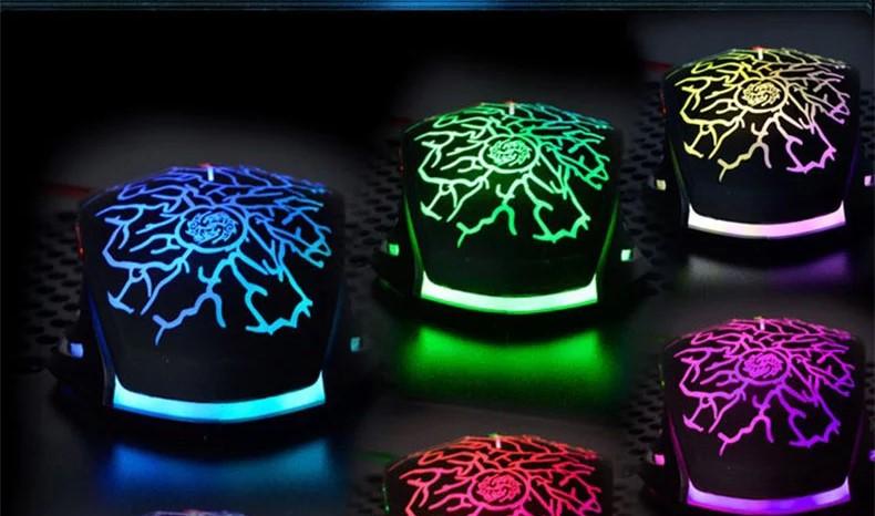 Esports setup with glowing peripherals