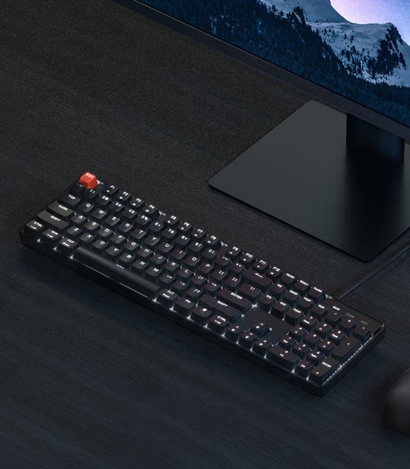 Close-up of mechanical keyboard keys and layout