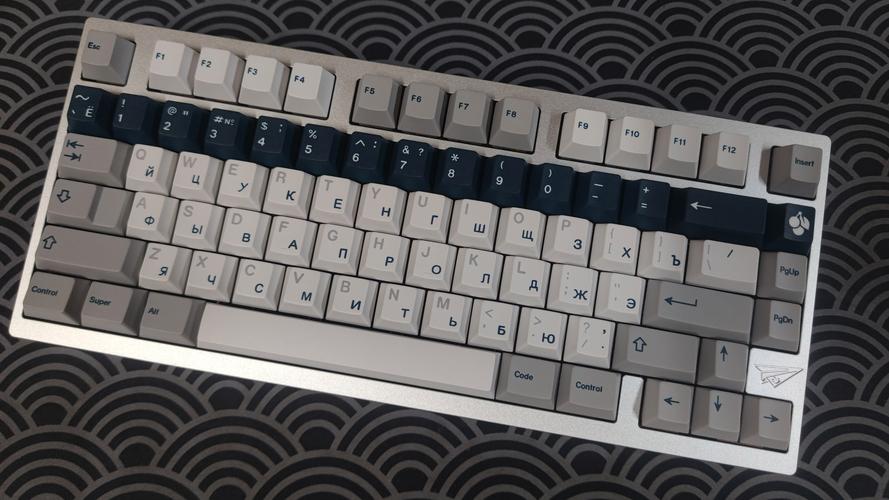 Keyboard with purple elements aesthetic
