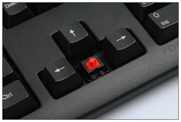 Close-up of mechanical keyboard keycaps