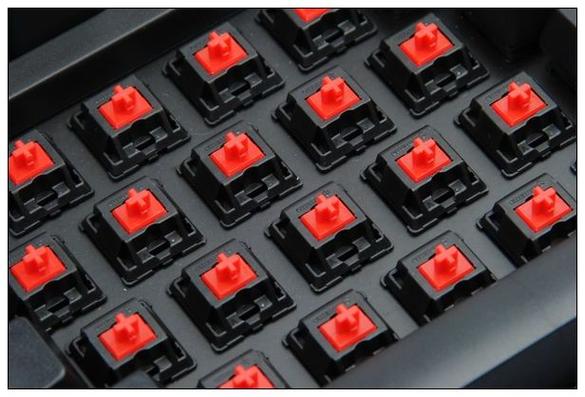Mechanical keyboard red switches detail