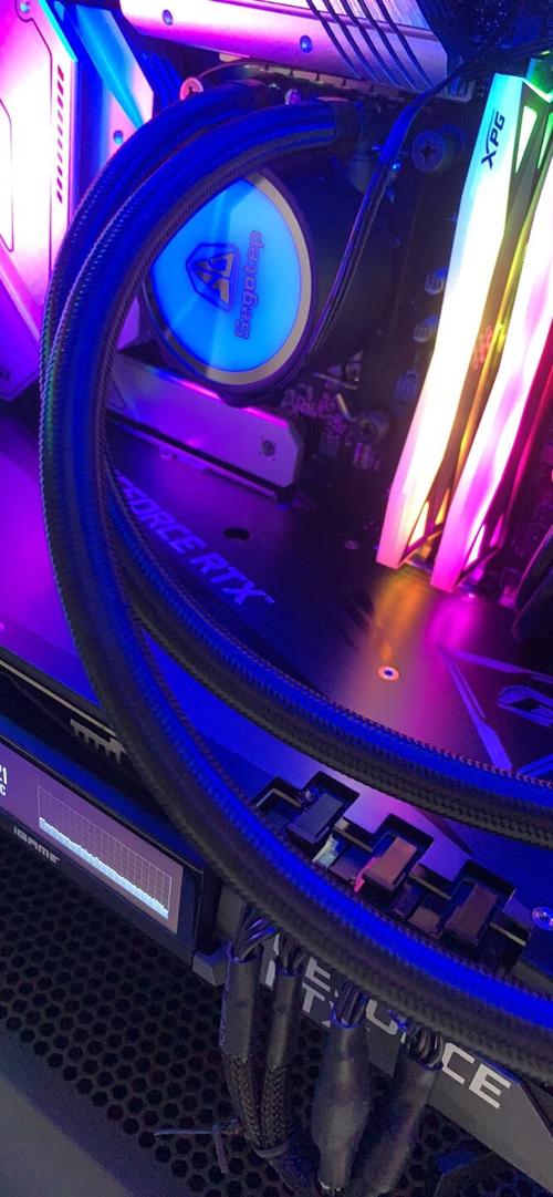 Computer RAM with heatsink and RGB cooling