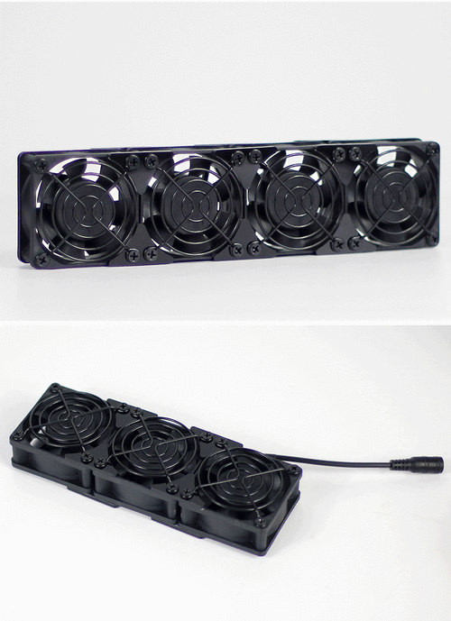 Detailed view of powerful PC cooling fan specifications