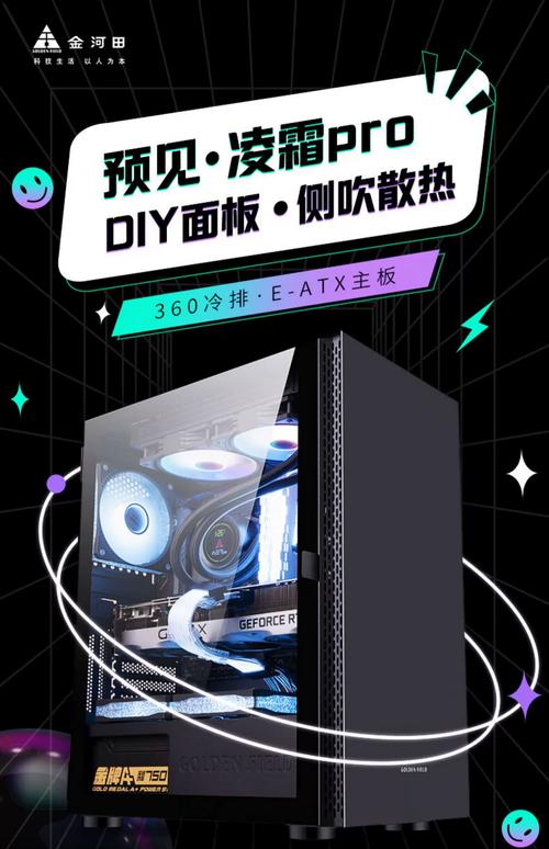 High-end CPU and hardware assembly in PC case