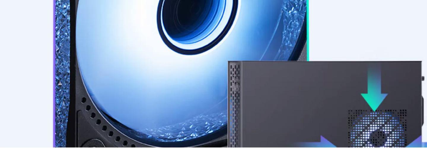 Graphics card installed in modern PC chassis