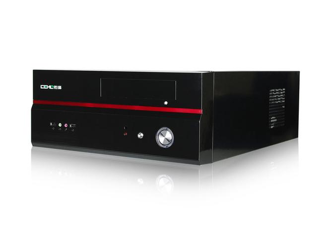 Computer case interior with motherboard installation