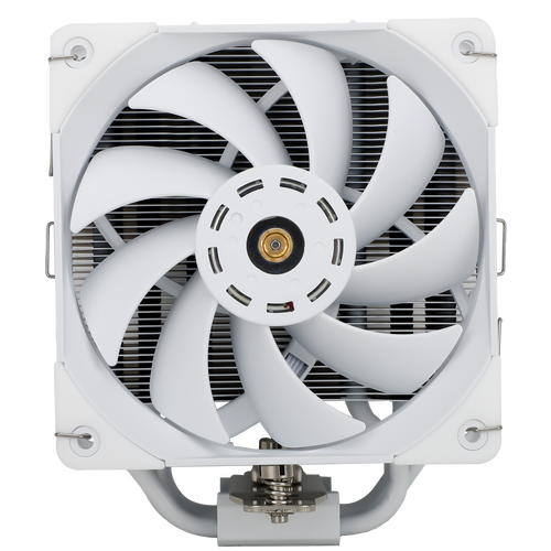 Detailed view of computer cooling hardware