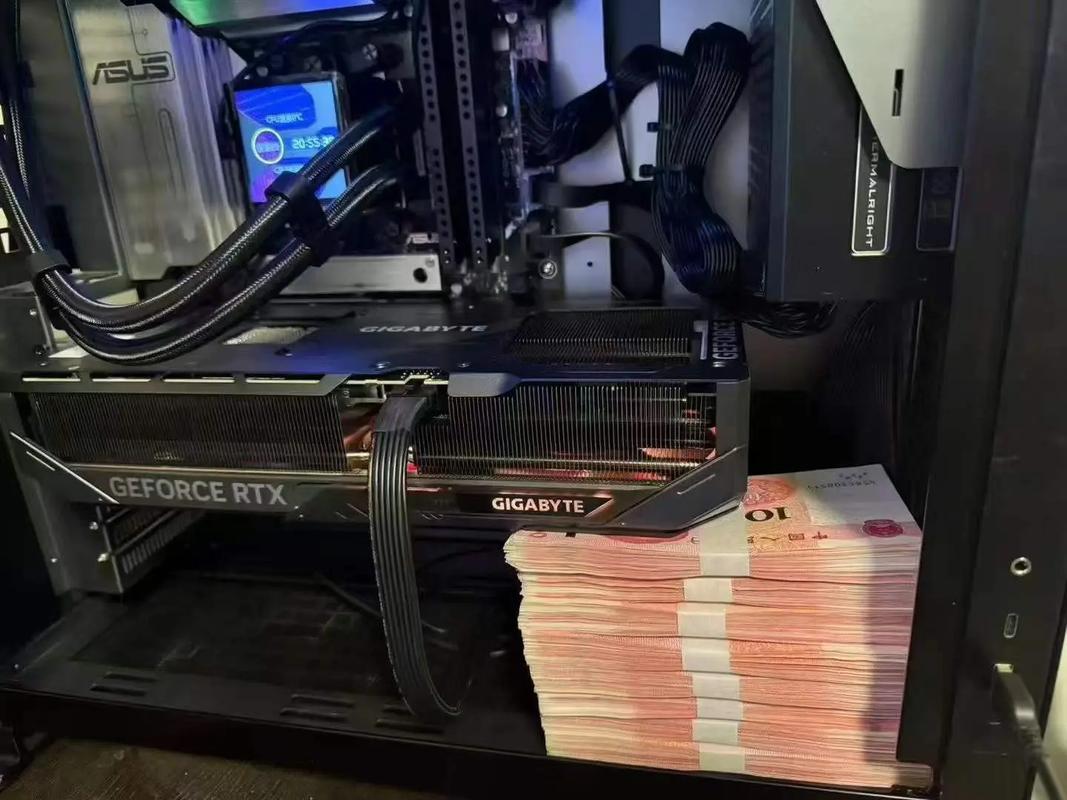 Close-up of PC cooling fan and bracket hardware specs