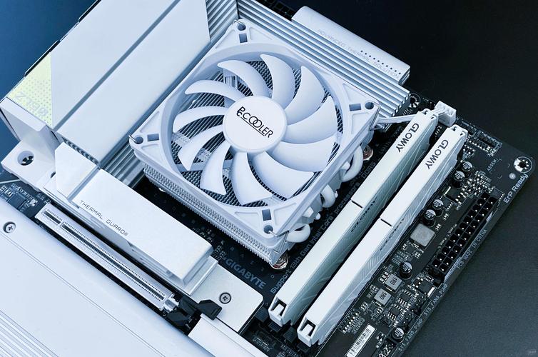 Silent CPU air cooler in operation