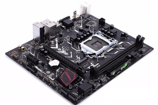 PC case interior focusing on motherboard cooling