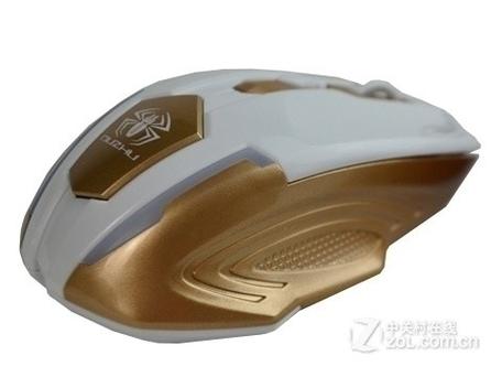 Close-up of ergonomic wired gaming mouse design