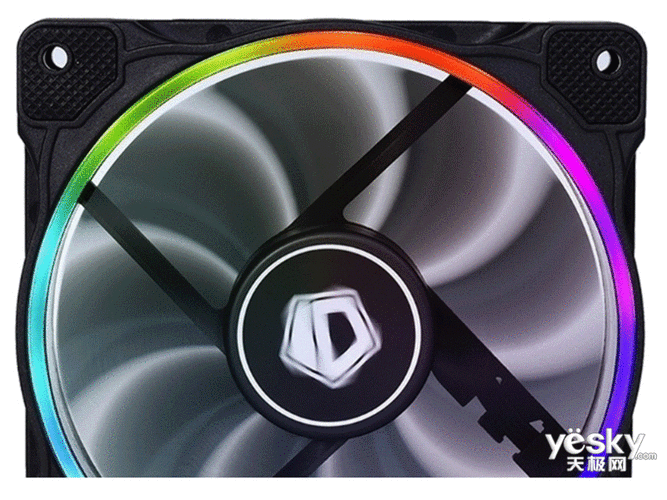 Triple fan AIO liquid cooler close-up