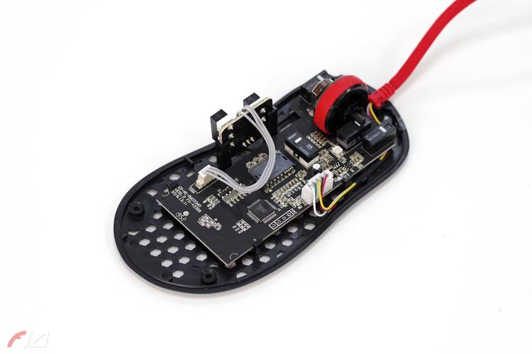 Esports gaming mouse in action on pad