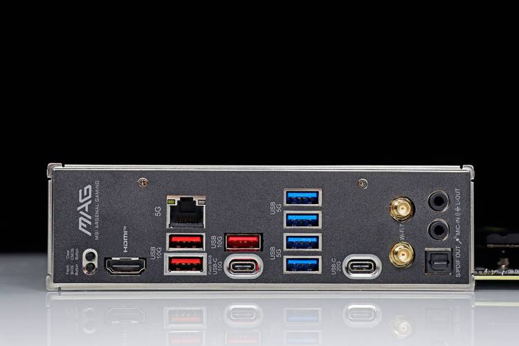 Intel core logo on motherboard close-up