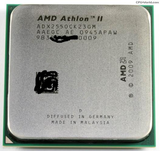 AMD processor chip detailed view on motherboard