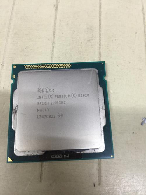 Close-up of CPU on motherboard