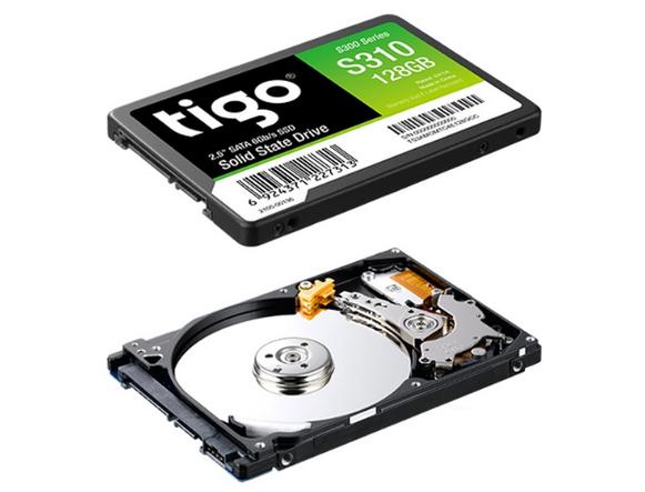 Detailed view of computer storage drive internals