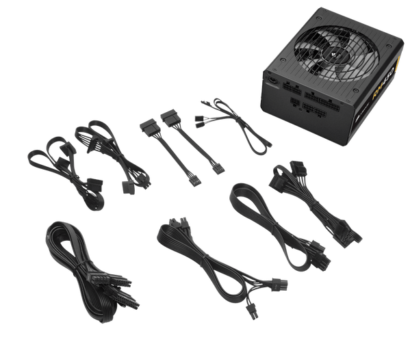 Black PSU showing fan for heat dissipation