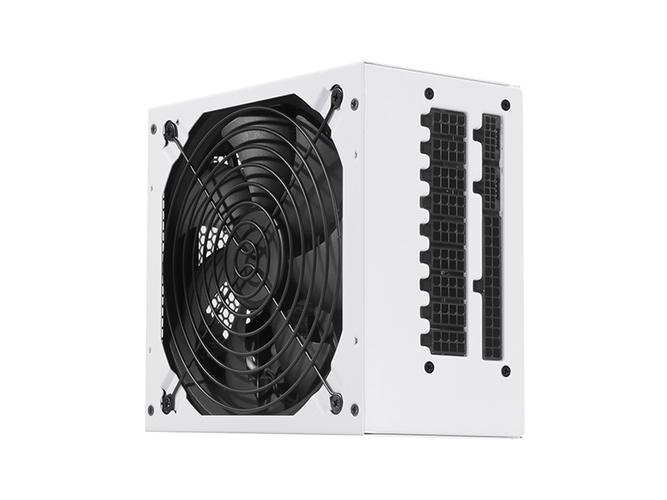 Computer power supply hardware close-up