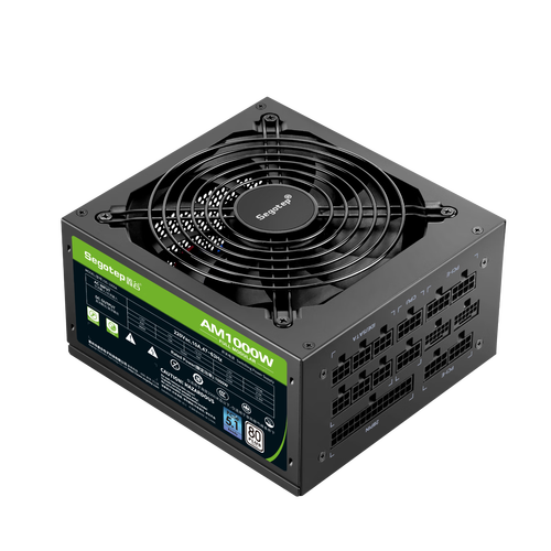 Black PSU on yellow background hardware