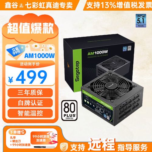 Blue computer power supply unit with fan