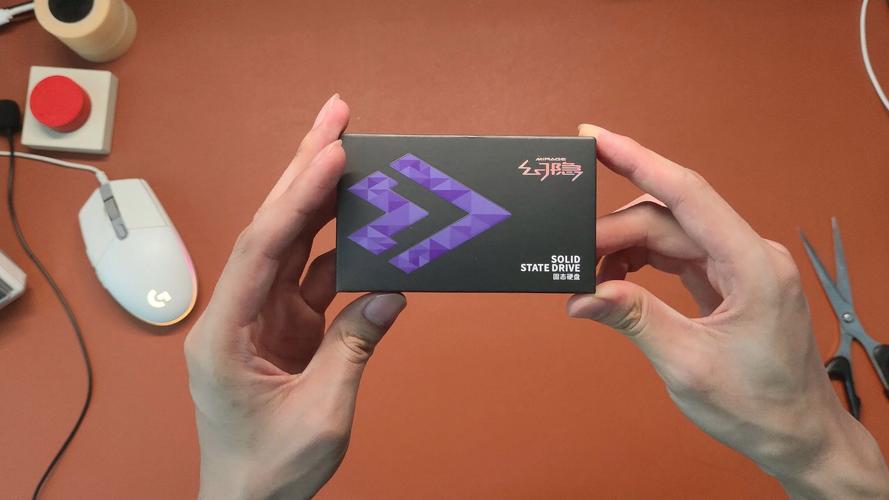 SSD drive in computer hardware setup