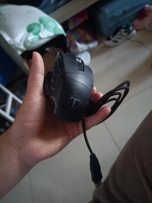 Gaming mouse on vibrant surface ergonomic view