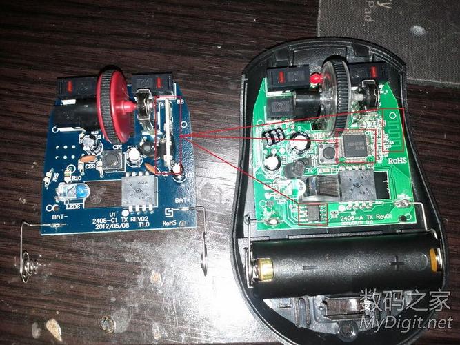 Mouse in use on computer desk