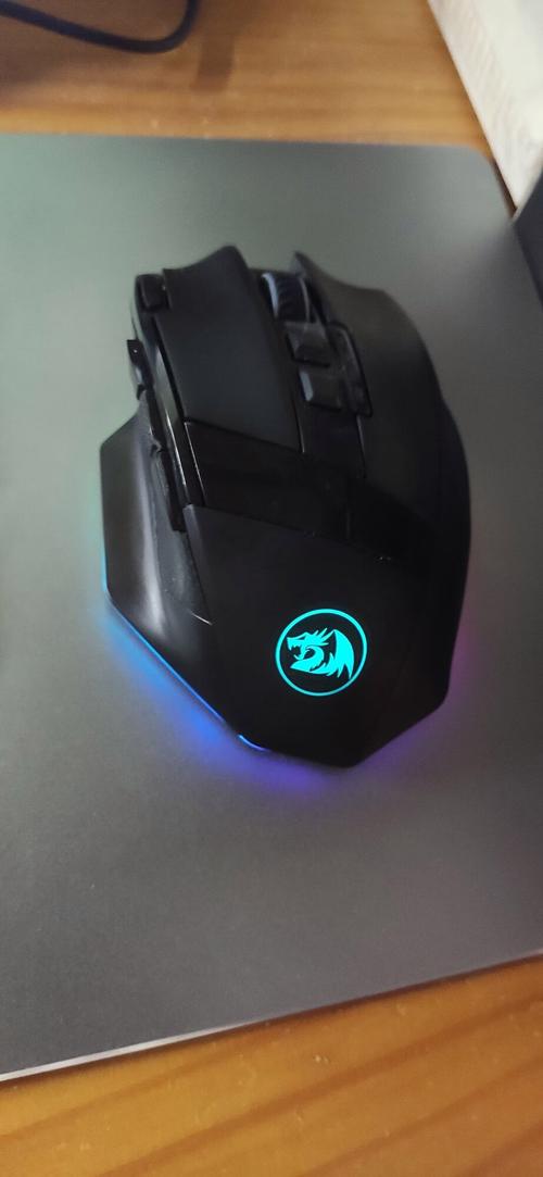 Wired gaming mouse technical close-up