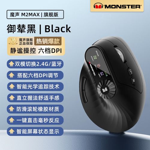 Wireless ergonomic mouse on vibrant background