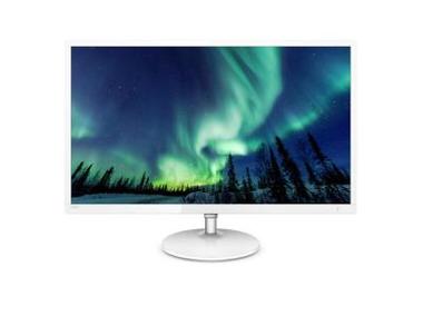 White monitor display close-up